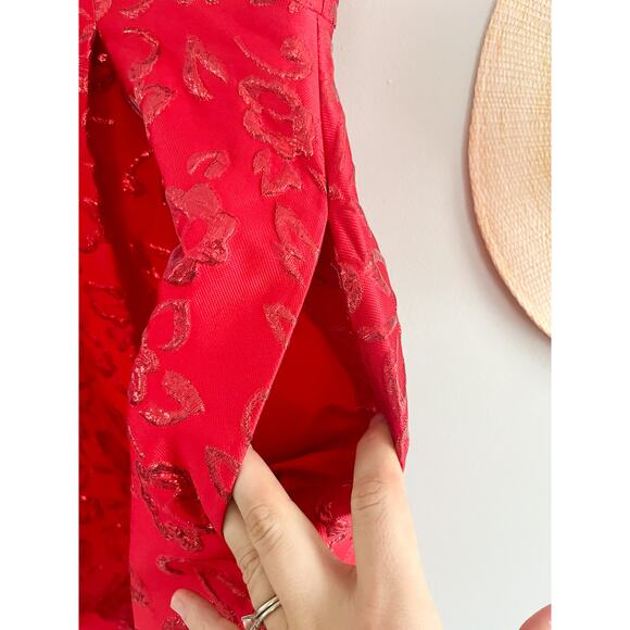 Lilly Pulitzer | NWT | Kataleya Strapless Jacquard Dress | Amaryllis Red | Sz 14 - Picture 5 of 14